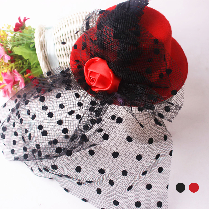 Jepit Jala Fascinator Topi Jaring Hiasan Rambut Kepala Hiasan Kepala Bulu