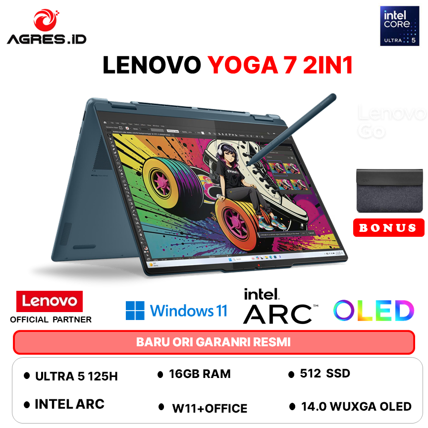 LENOVO YOGA 7 2IN1 14 OLED RYZEN AI 7 350 - RAM 16GB 1TB W11+OHS 14.0WUXGA -9UID