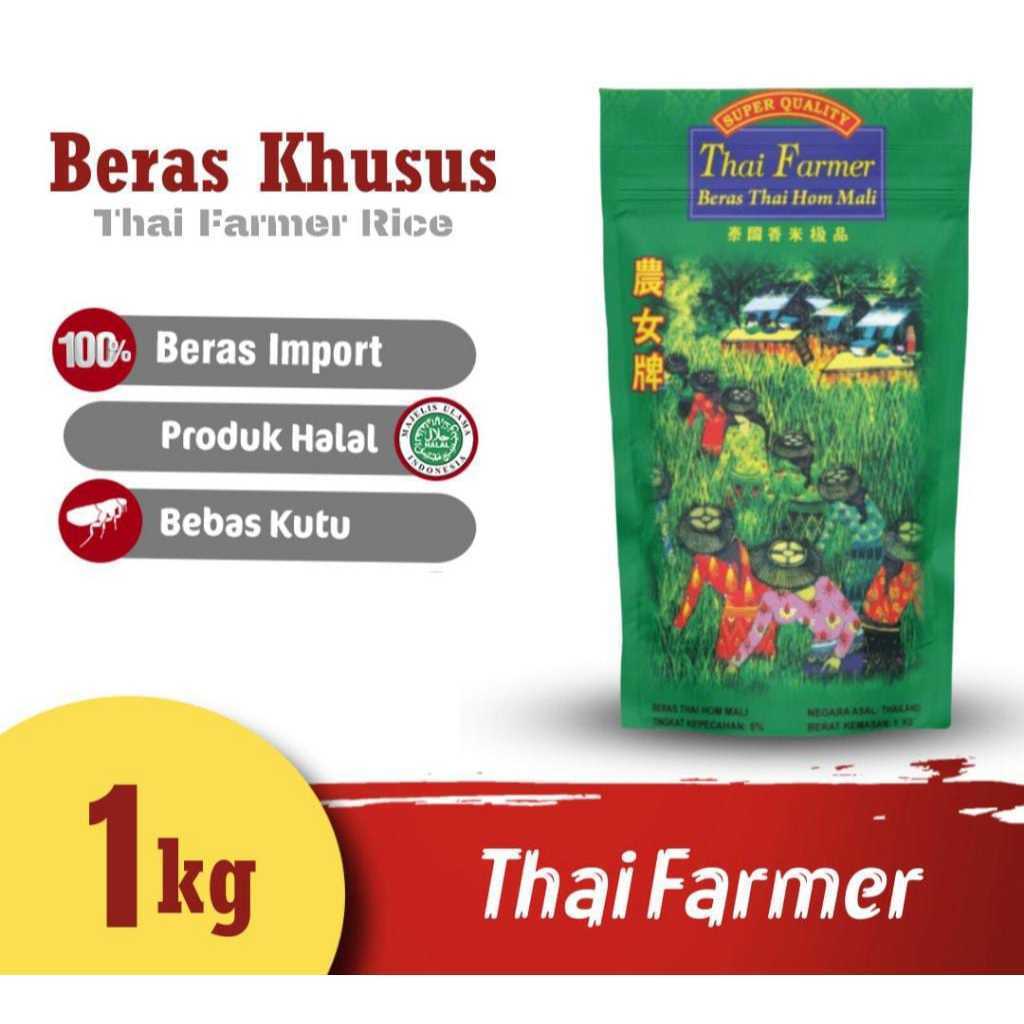 

Beras Thai Farmer Beras Thailand Thai Hom Mali 1 kg