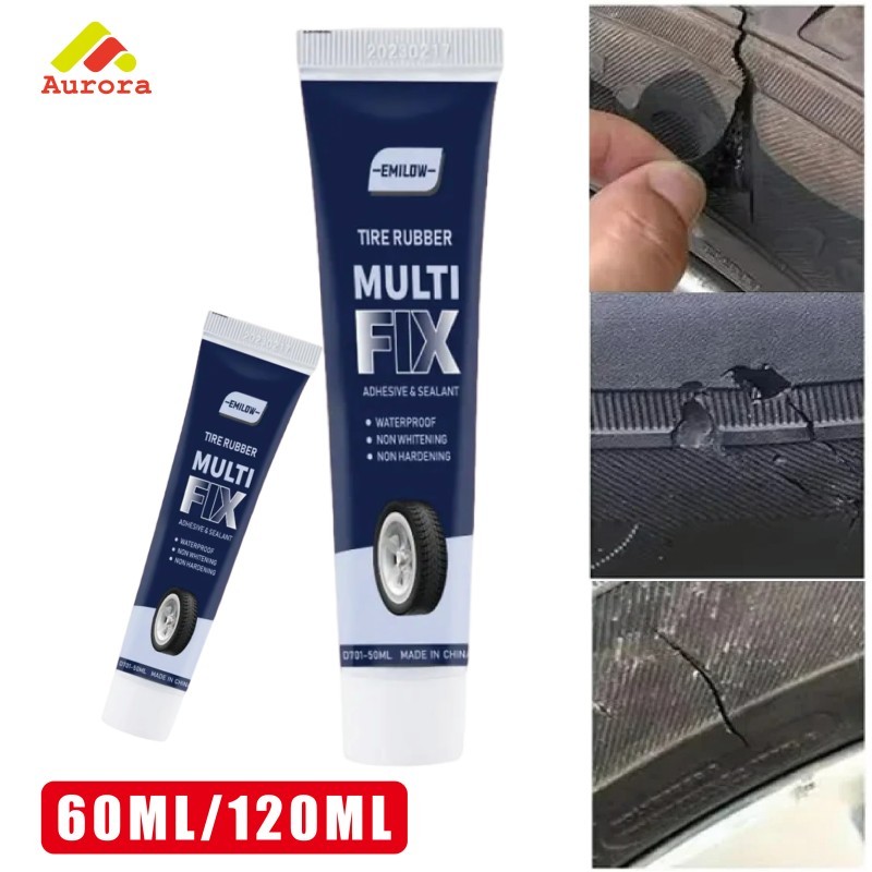 Lem Perbaikan Ban Mobil 120ml Super Kuat untuk Perbaikan Ban Mobil Karet Lem Ban Mobil Tambal Ban