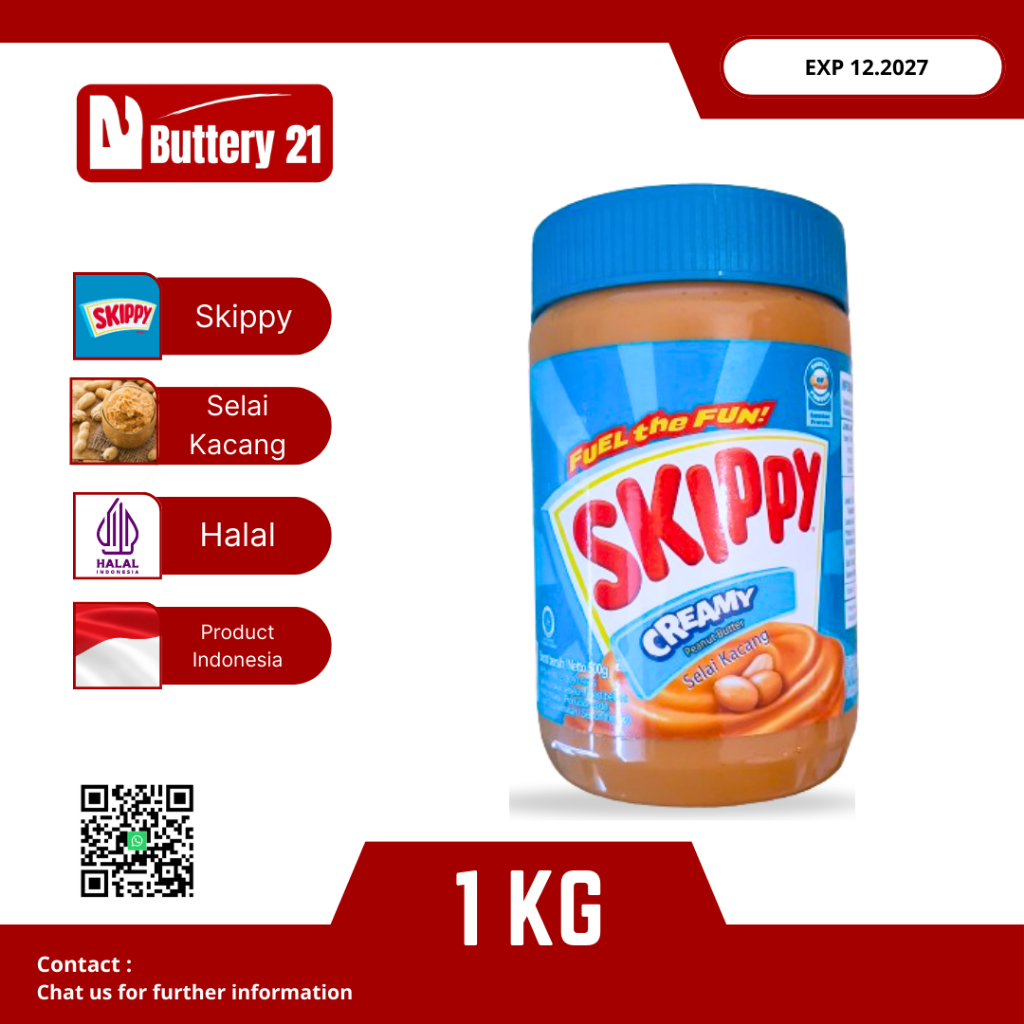 SKIPPY CREAMY 1 KG/SELAI SKIPPY CREAMY/SELAI KACANG