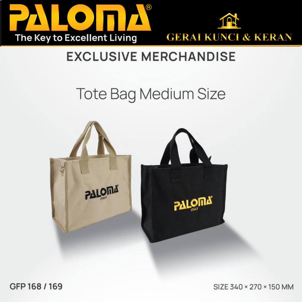PALOMA Exclusive Merchandise Tote Bag Totebag Tas Jinjing Pria Wanita Unisex Casual Kasual Black Hit