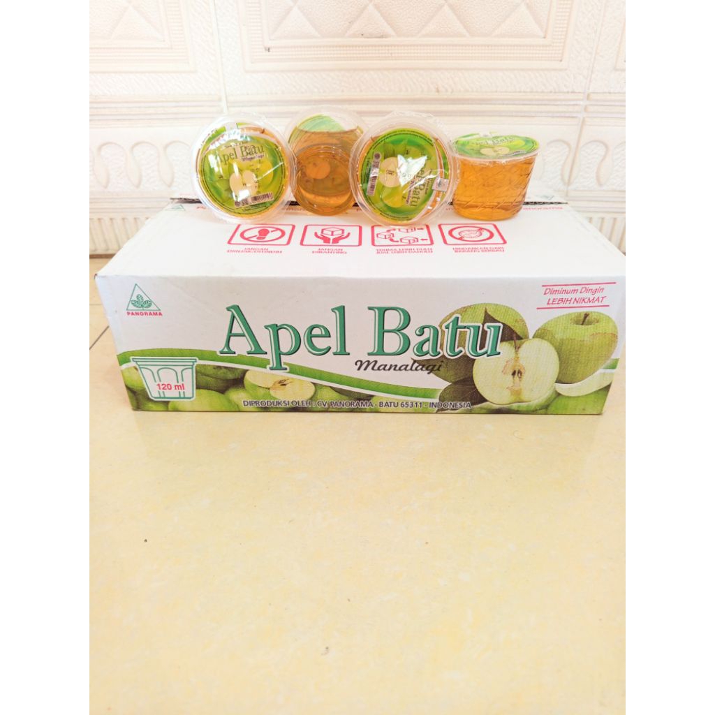 Minuman Sari Apel Batu Manalagi Cup 120ml - 1 Dus
