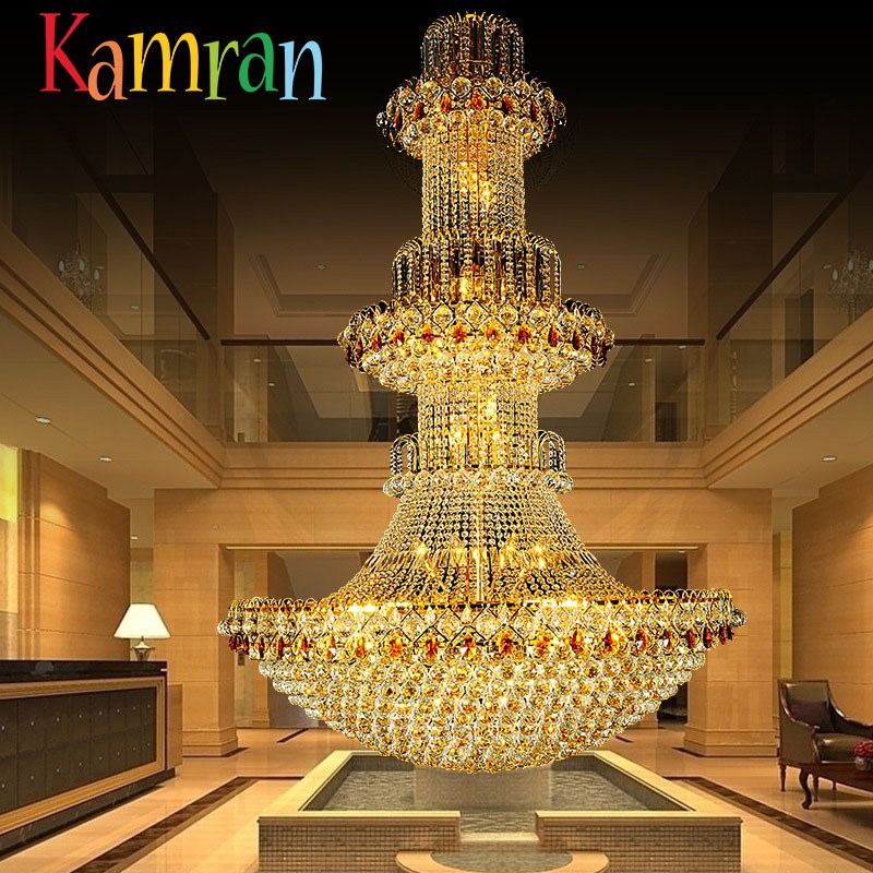 Garansi &3 warna Lampu gantung masjid 80*210 Lampu kristal gantung k9 kristal lampu hias gantung