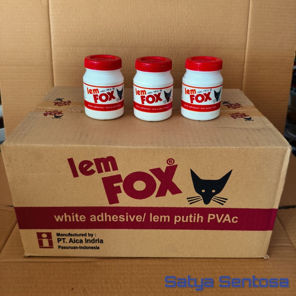 

Lem Fox Putih PVAC Botol 150 gram (1 Karton isi 48 Botol)