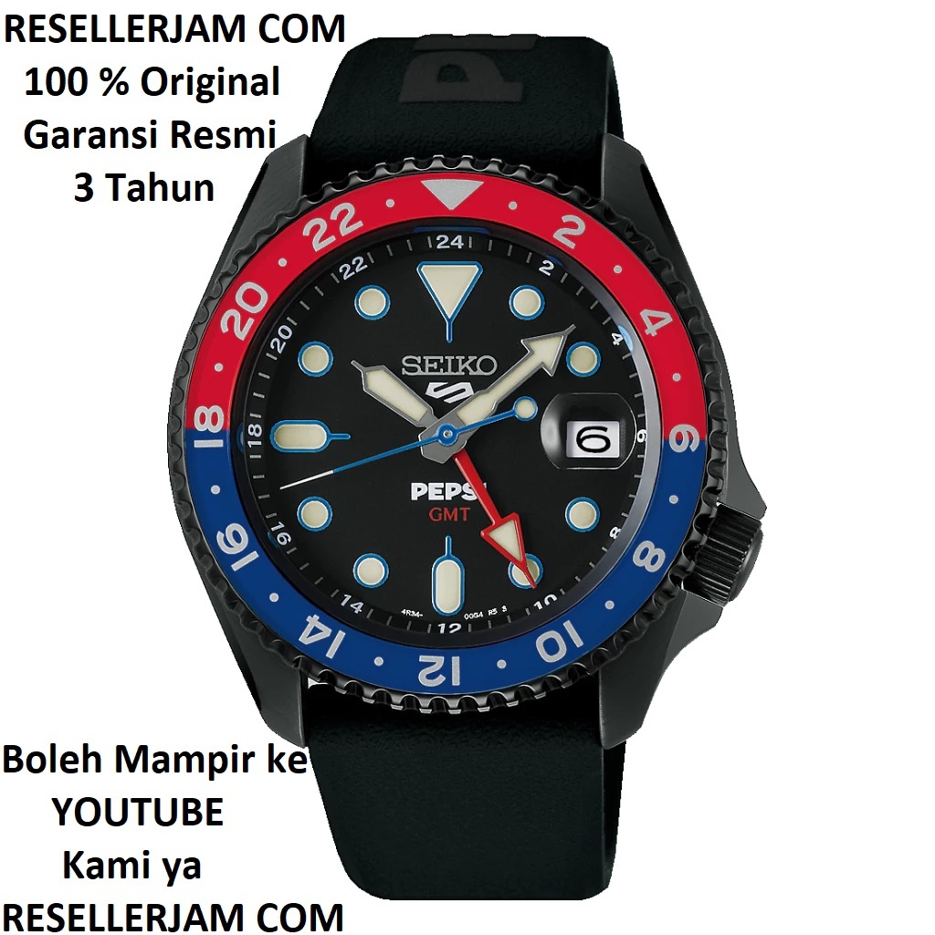 Jam Tangan Seiko SSK047K1 Seiko 5 Sports x Pepsi Limited edition of 7,000 pieces SKX series SSK0047 