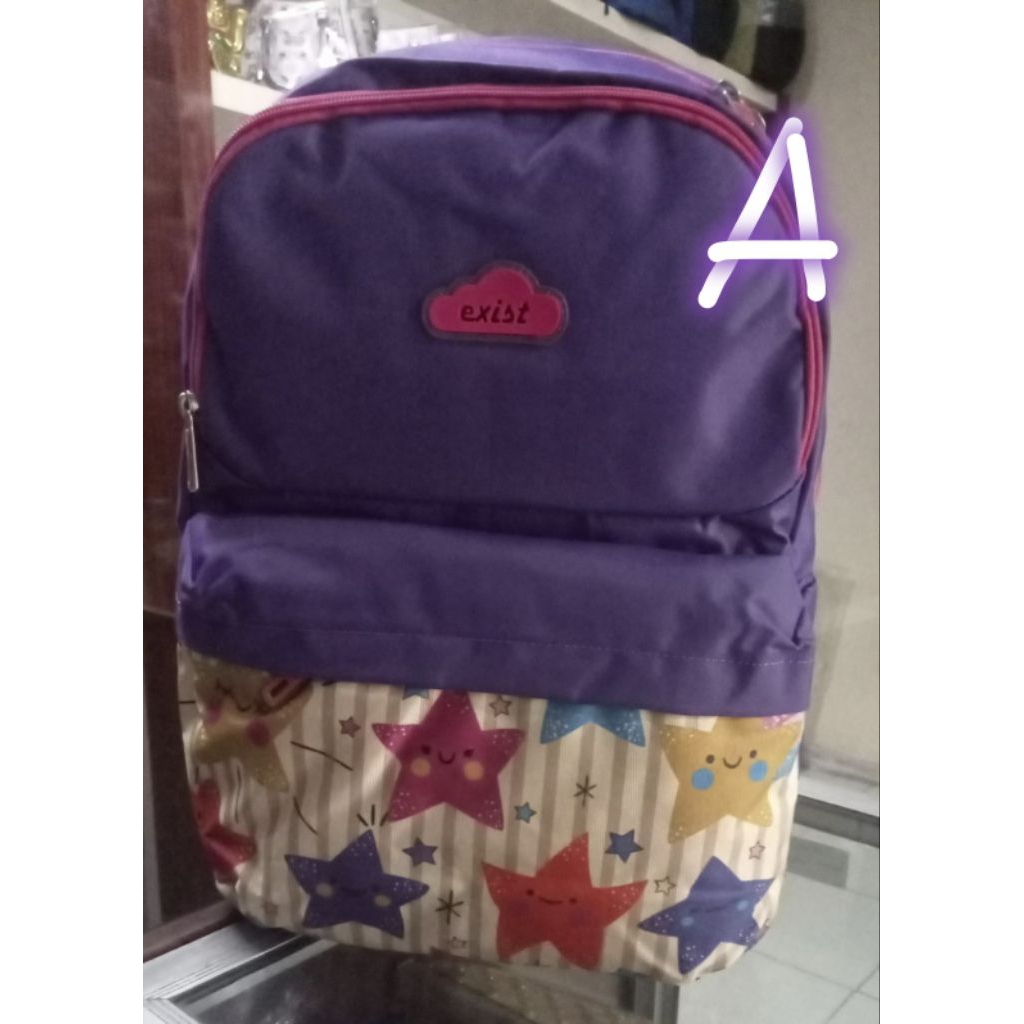 EXIST SHICATA STARS RANSEL SEKOLAH/LES/LAPTOP PURPLE/ BLUE (8-8990)