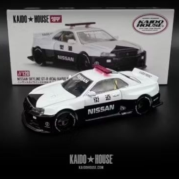 Kaido House MiniGT Nissan Skyline GT-R R34 Kaido Works V2 Aero Japan Police