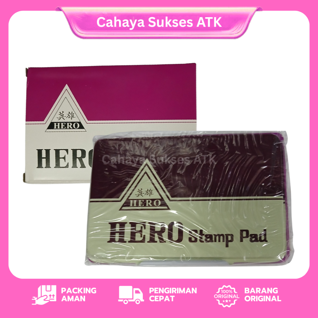 

HERO Bantalan Stempel Kecil + Tinta Violet 6,5 x 10 cm – Stamp Pad