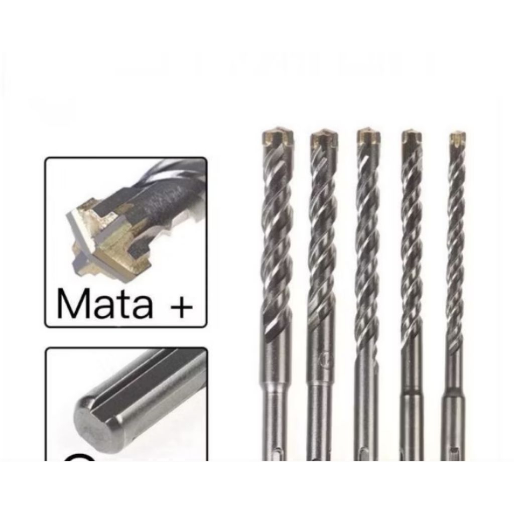 mata bor beton impact hammer drill bit sds