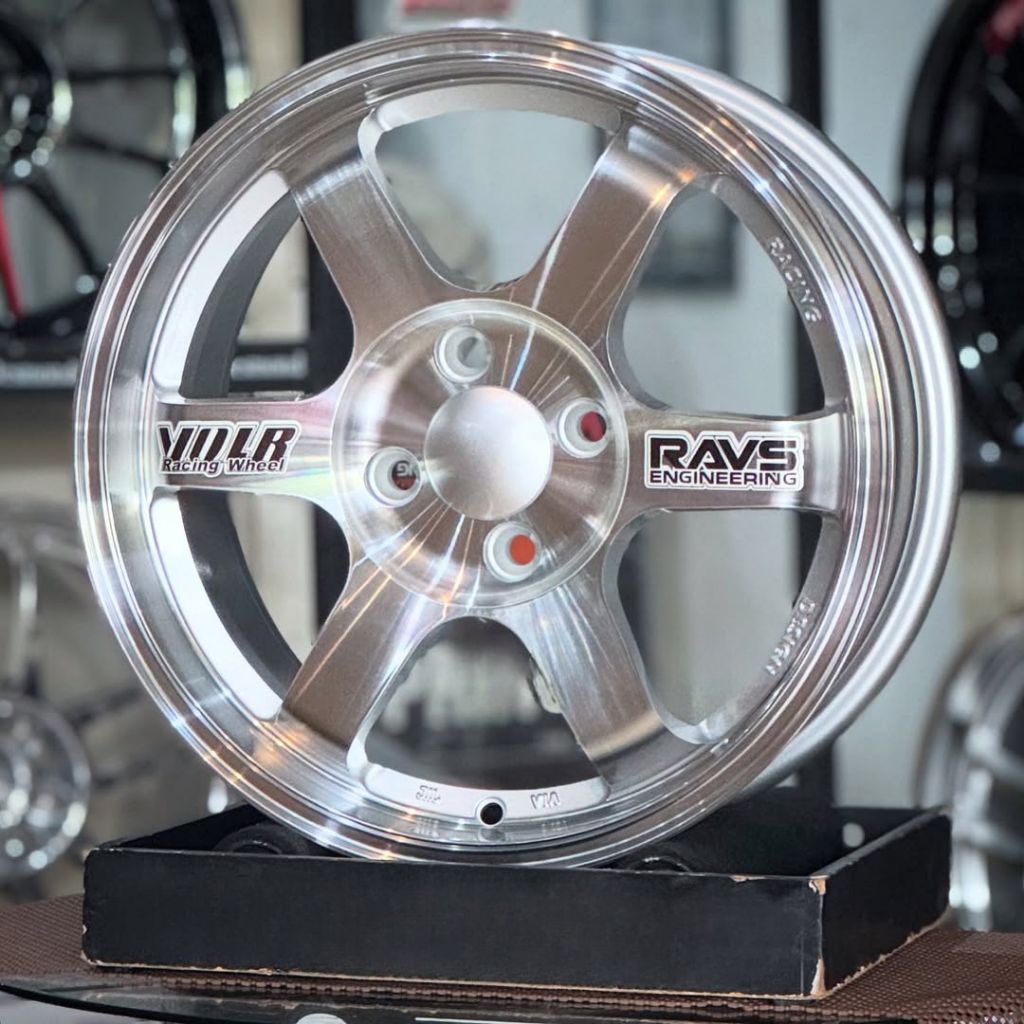 velg mobil ring 15 TE37 FULL POLISH lebar 6,5 ET 42 velg r15 brio jazz yaris freed