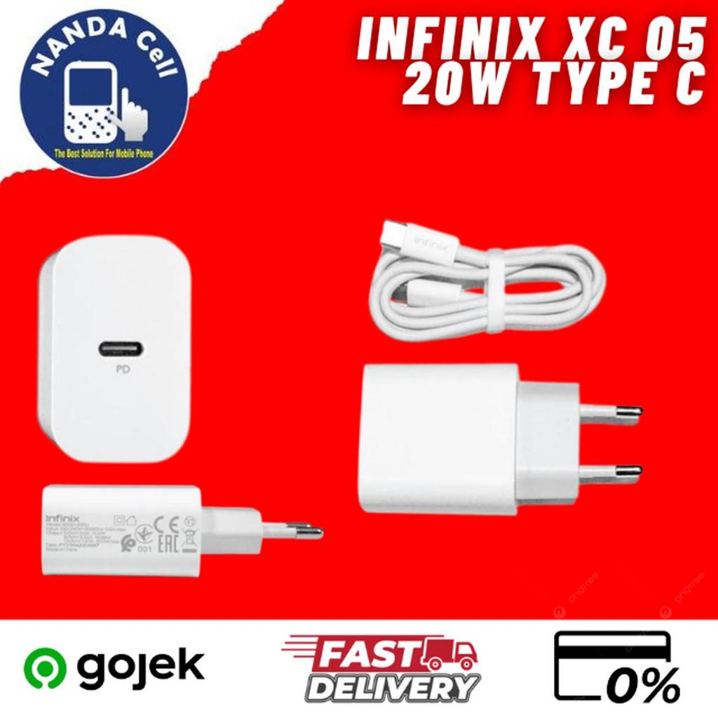 Infinix Charger XC05 20W Type-C adapter + cable