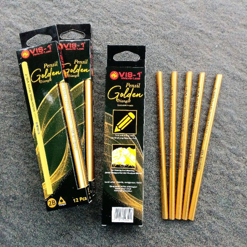 

[200GR] PENSIL GOLDEN VIS-1 P770 / PENSIL 2B MERK VIS-1 GOLDEN / 2B PENCIL STATIONERY