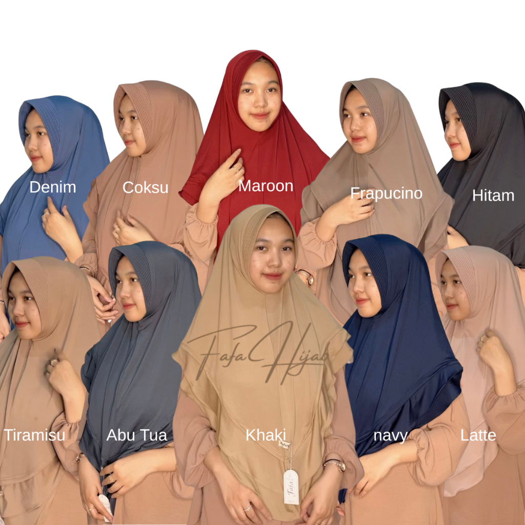 Hijab khimar Malika Instan By Fafa Hijab Jilbab Daily