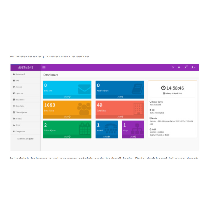 software aplikasi dan source code absensi siswa berbasis web php
