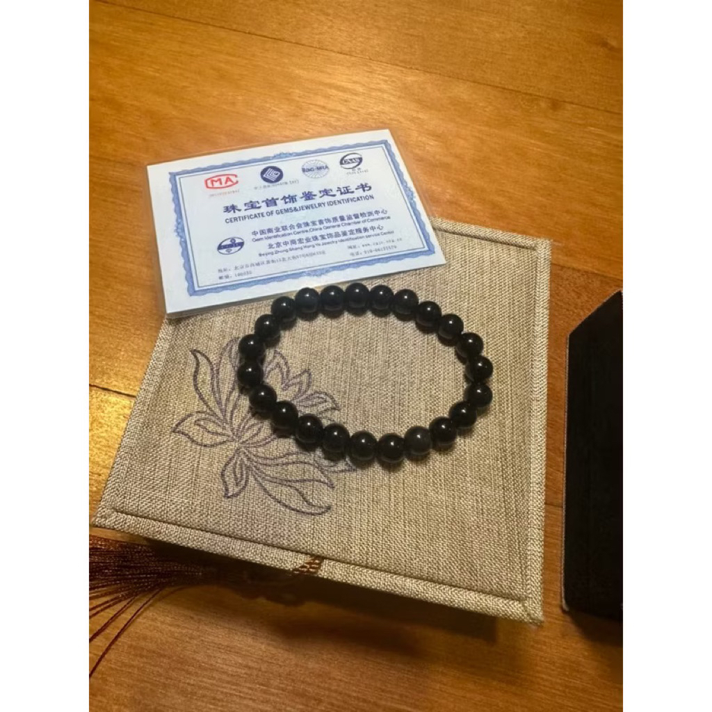 Gelang Giok Hitam Premium Quality China Asli Sertifikat GIOK Original Black