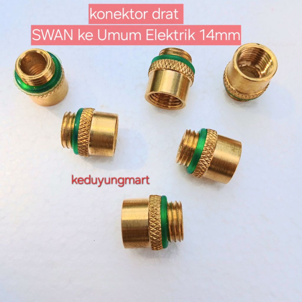 over drat konektor stik sprayer Swan ke umum elektrik 14mm