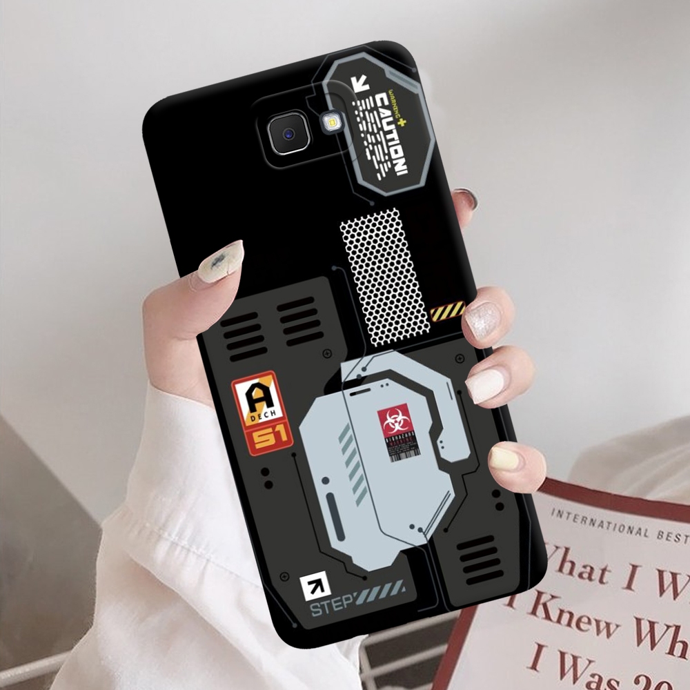 Premium Case Mewah SAMSUNG GALAXY J7 PRIME Full Cover Casing Ponsel Desain Machine Keren Mesin Cool 