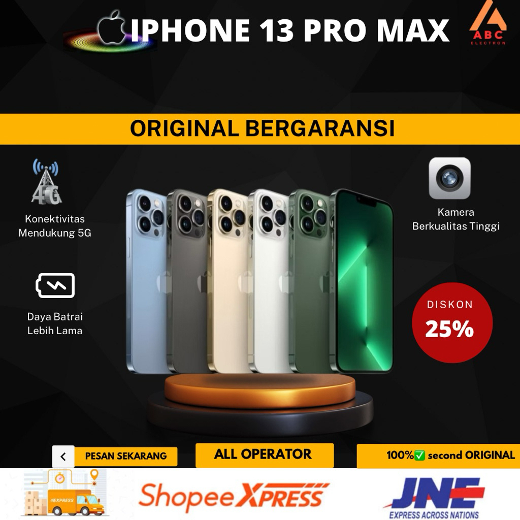 iPHONE 13 Pro Max Second Original 1TB 512GB 256GB 128GB 13 Pro Bekas Mulus Fullset