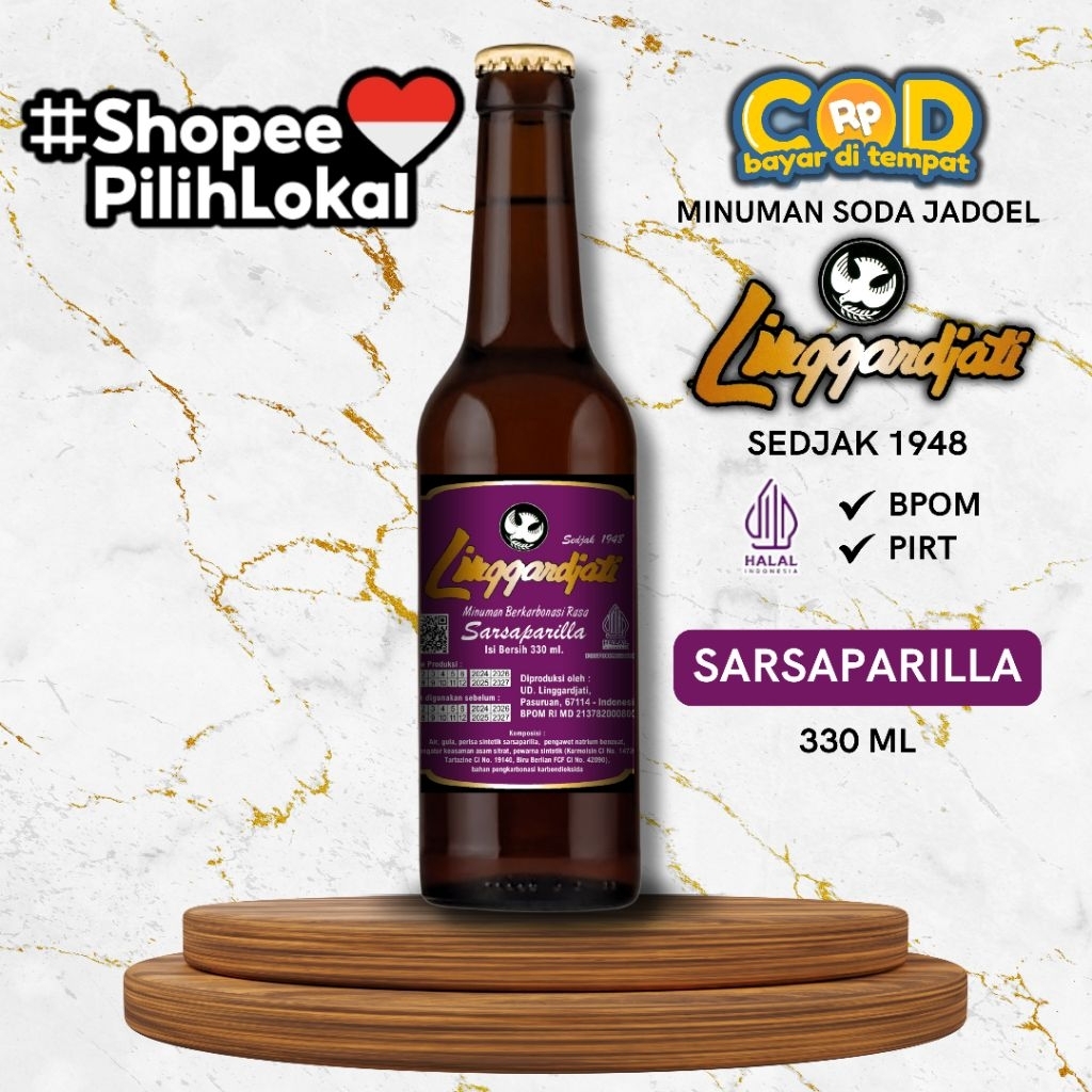 

Limun Soda Linggarjati Sarsaparilla 330ml | Linggardjati Halal Termurah