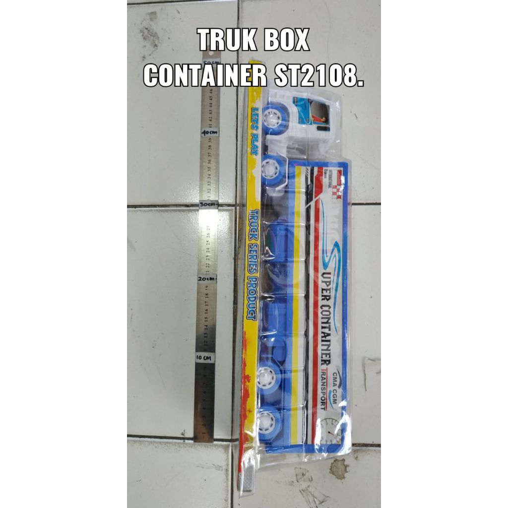 Mainan mobil truk Volvo box ekspedisi kontainer mika ST 2108
