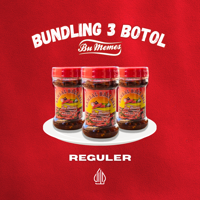 

[BUNDLING 3 BOTOL] - Stok Hemat Sambal Bali Bu Memes Reguler