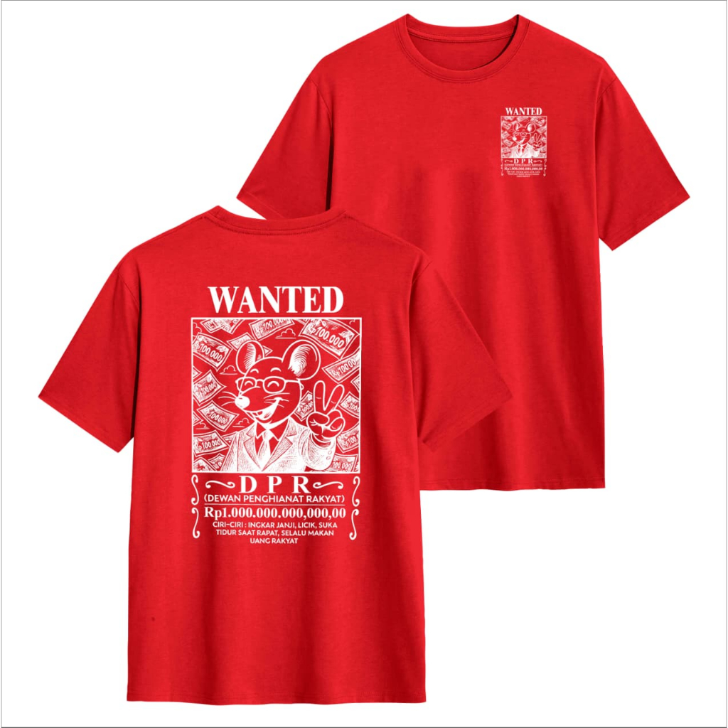 Baju Kaos T-Shirt Unisex Wanted DPR