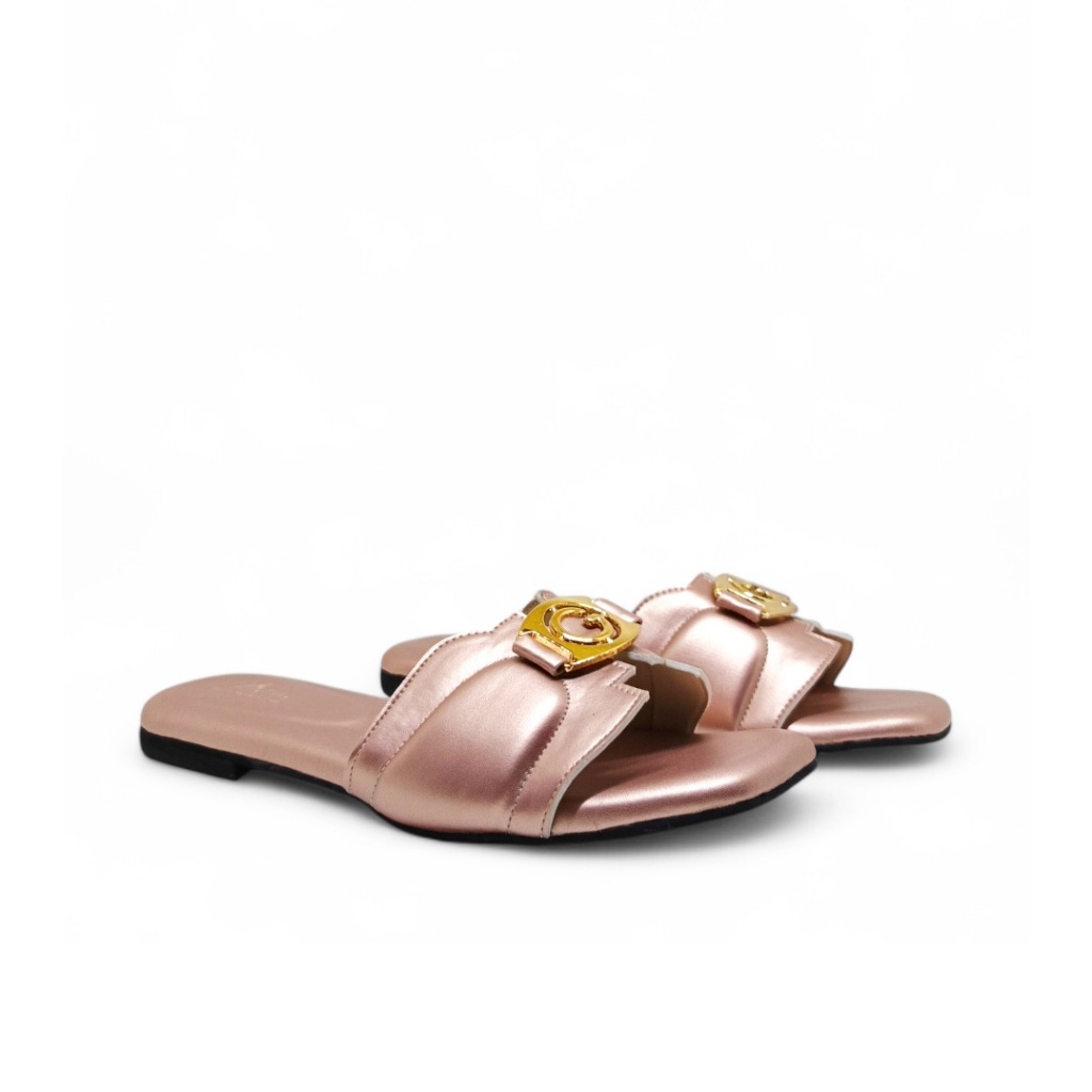 Ukuran 40 41 42 43 44 45 extra jumbo Sandal flat teplek wanita premium style simpel wanita