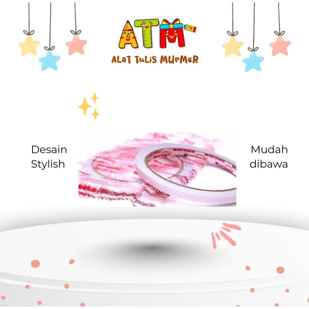 

Double Tip/Perekat/Lakban/Double Tip Borneo Core 6mm-1 pcs