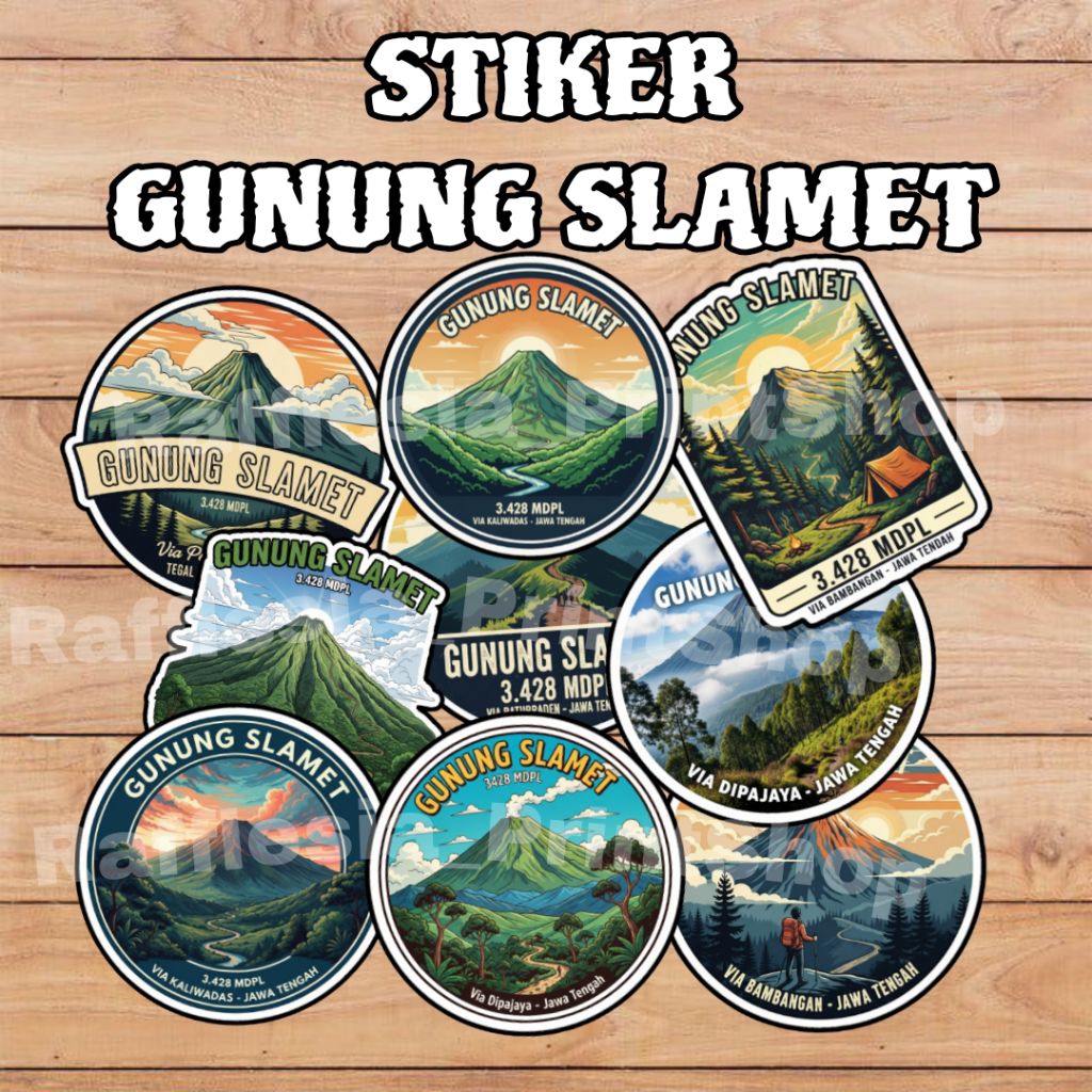 

STIKER GUNUNG SLAMET 3.428 MDPL Stiker Gunung Slamet Jalur Pendakian Size 6-7cm