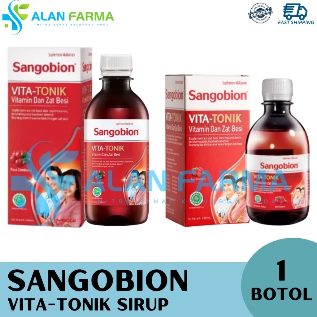 Sangobion Vitatonik 250 mL dan 400 mL | Sangobion Sirup | Sangobion Vita-tonik