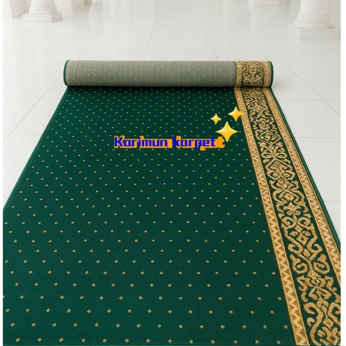 Karpet Sajadah Masjid MEEDENA/ALMIRA 1 ROLL Ukuran 600x120cm / Karpet Mushola