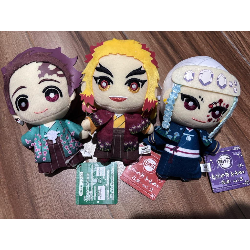 Kimetsu no yaiba plushie boneka demon slayer tanjiro rengoku uzui tengen original bandai keychain pi