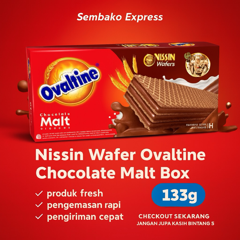 

Nissin Wafer Ovaltine Chocolate Malt Box 133g