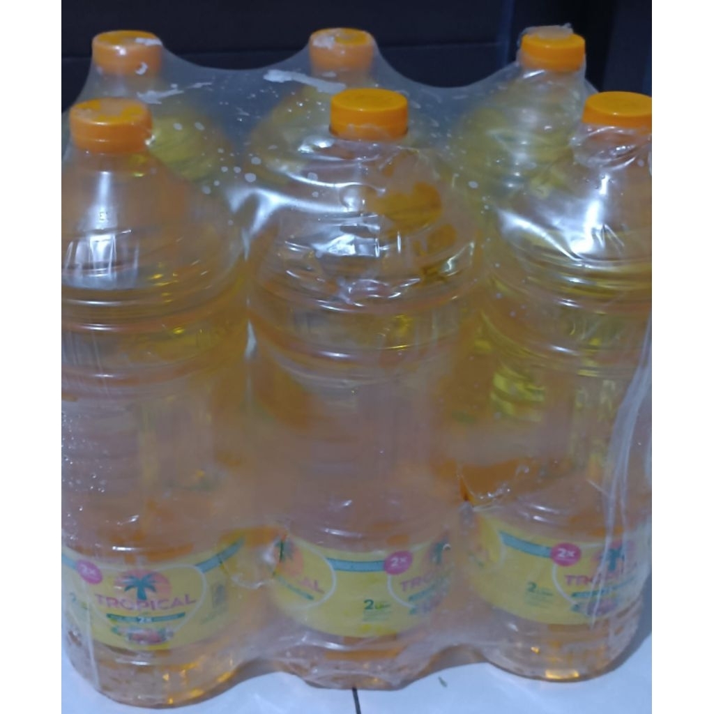 

minyak goreng tropical kemasan botol 2 liter (1 slop isi 6)