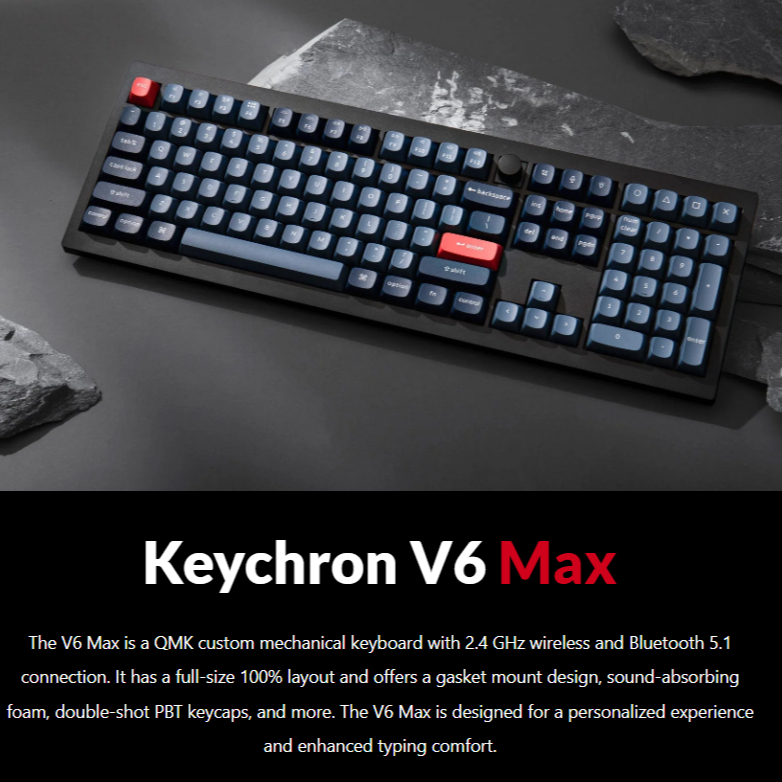 Keychron V6 Max QMK/VIA Wireless Custom Mechanical Keyboard