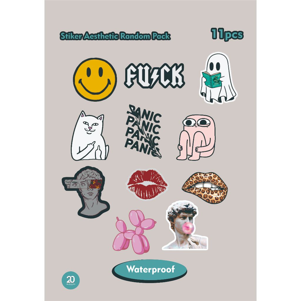 

Sticker Aestethic Pack A5 ( ISI 11 PCS )