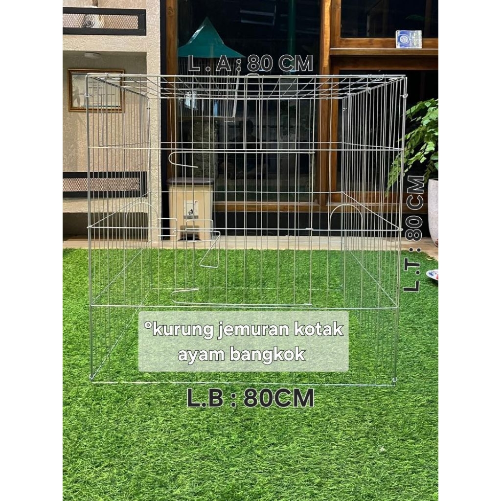 SANGKAR KURUNG  KOTAK  JEMURAN AYAM BANGKOK