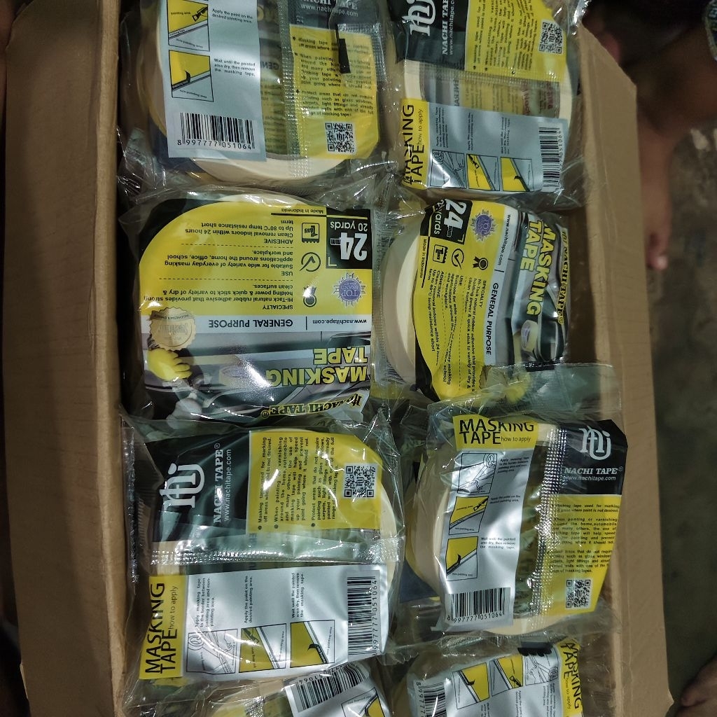 

Lakban Kertas Cream 24 mm x 20 Yard