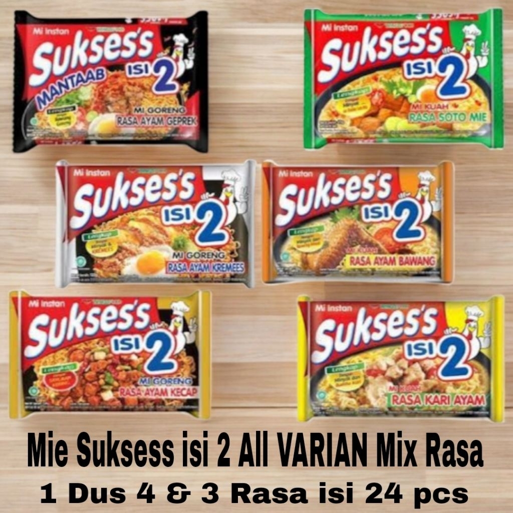 

Mie Suksess All varian Mix Rasa 1 Dus isi 24 Pcs