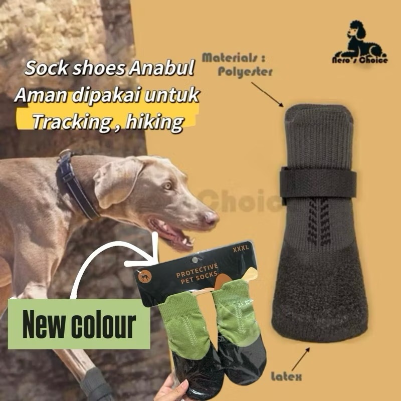 [Produk Display] Sepatu Anjing Outdoor XXS-3XL / Running Sock-Shoes Model