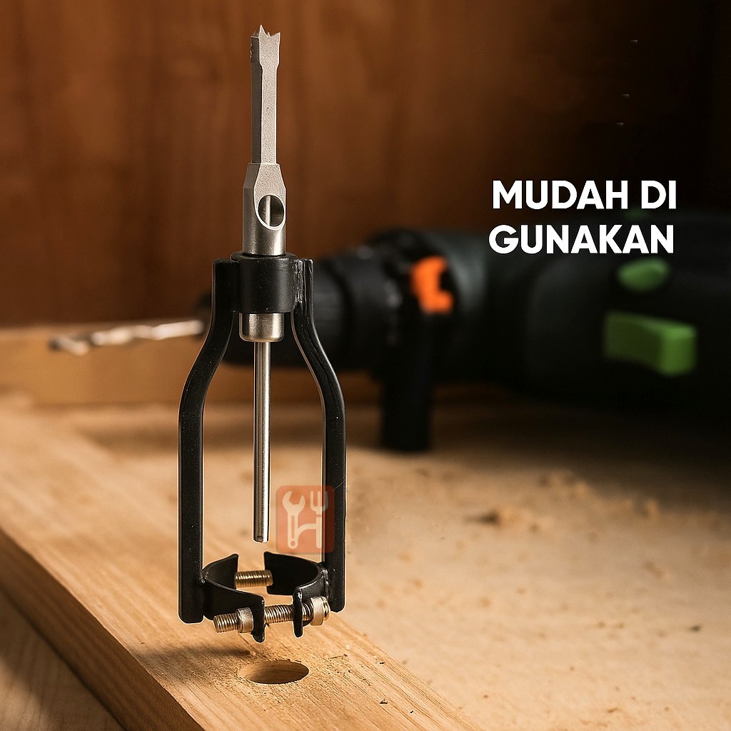 Dudukan bor bobok kayu Adaptor bor bobok kayu bor manual bor kayu mata bor lubang kotak kayu dudukan