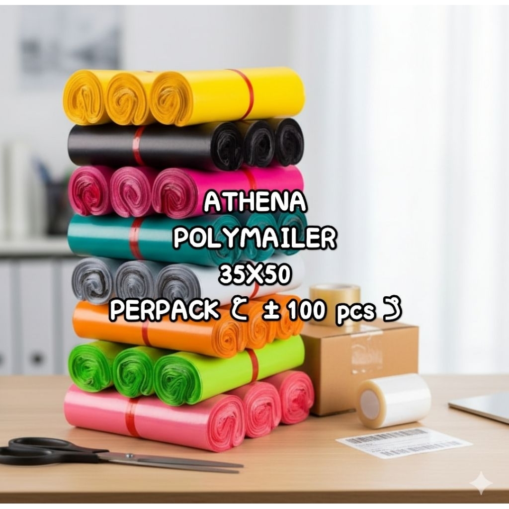 

polymailer perpack (±100pcs) 35x50 cm polymailer hitam silver plastik packing olshop