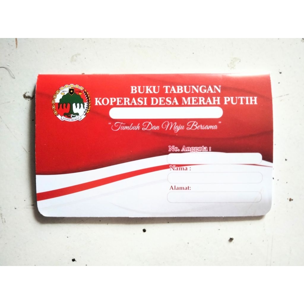 

Buku Tabungan Koperasi Desa Merah Putih Koperasi Unit Desa