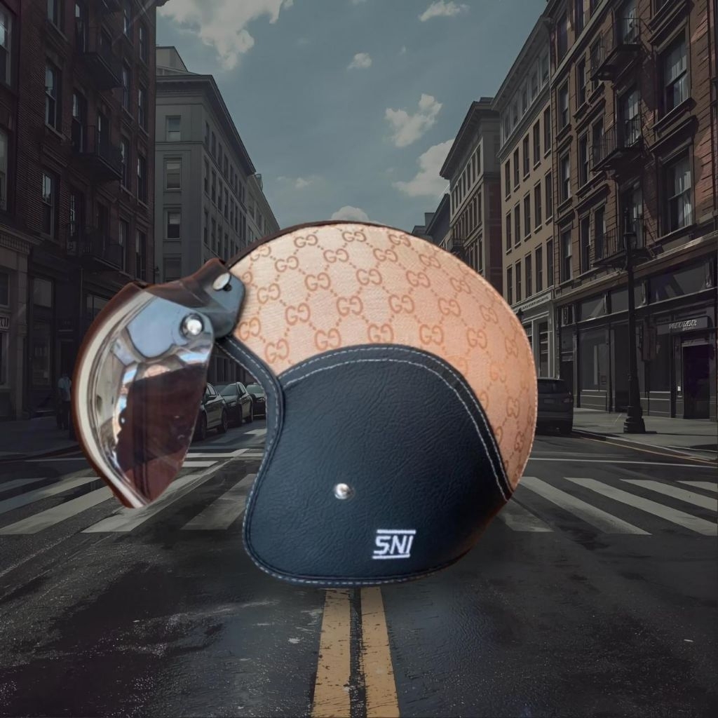 Helm kulit bagus helm bogo kulit motif wanita helm bogo dewasa kulit motif helm bogo kulit motif GUC