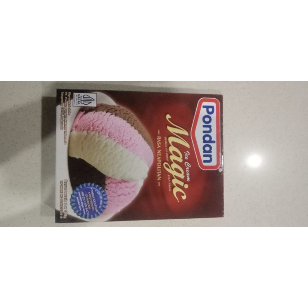 

Pondan Magic Ice Cream Neapolitan 3x100g | Bubuk Es Krim Praktis Halal BPOM
