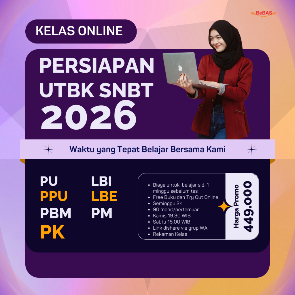 Kelas UTBK SNBT Online Bimbel Bebas