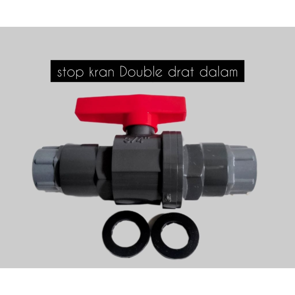 Stop kran double drat