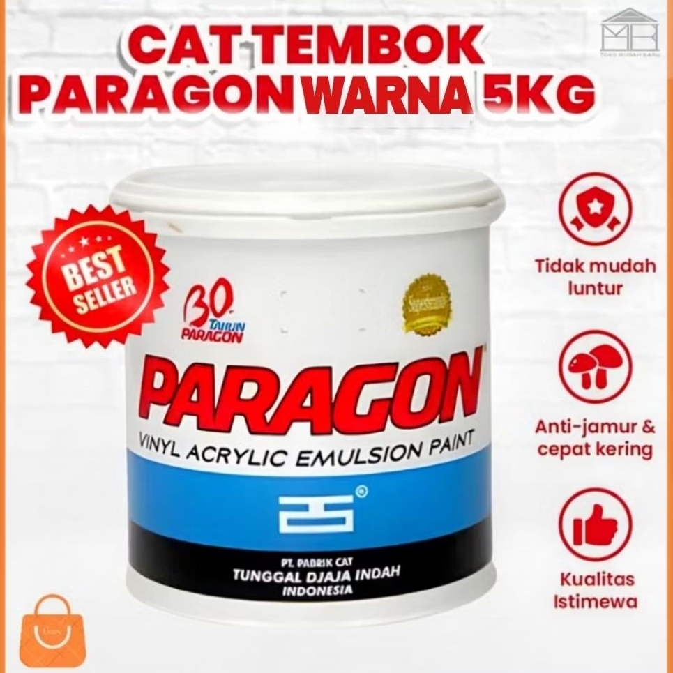 Cat Tembok Paragon 5Kg | Paragon Galon 5 Kg terhemat & termurah