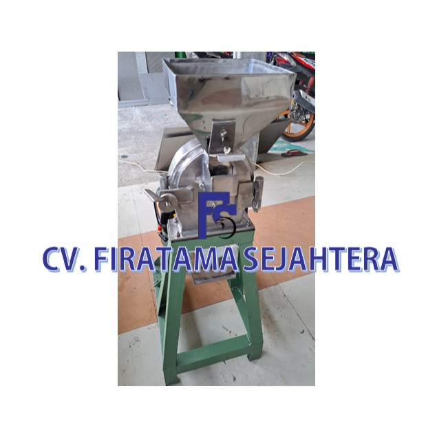 Mesin Penepung Gula Semut Disk mill DSS 15 Stainless Steel Giling Tepung Sagu + Mesin Bensin (5,5 HP